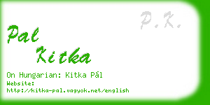 pal kitka business card